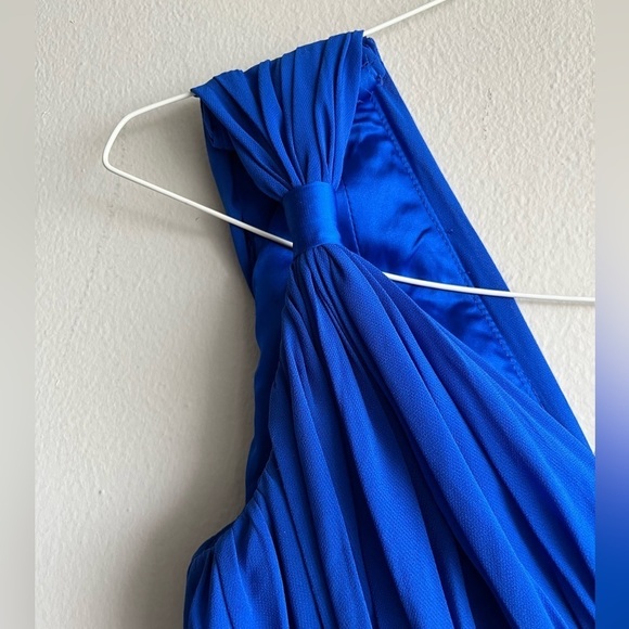 Blue Vera Wang Greek Style Maxi Dress Size 6 Royal Blue - Picture 7 of 12
